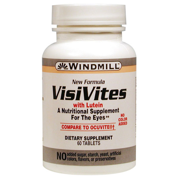 VisiVites with Lutein, Nutritional Supplement for Eyes, 60 Tablets, Windmill Health Products