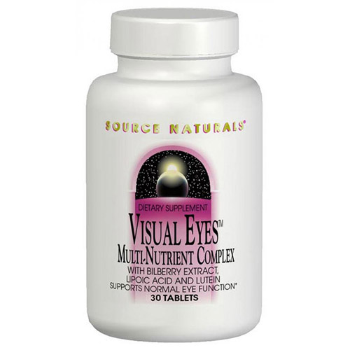 Visual Eyes with Bilberry & Lutein 30 tabs from Source Naturals