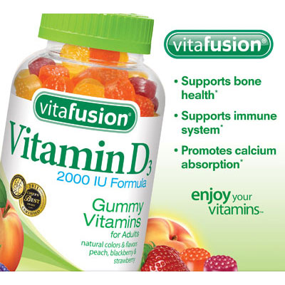 VitaFusion Chewable Vitamin D 2000 IU, Adult Gummy Vitamin, 275 Gummies