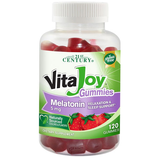 VitaJoy Melatonin Gummies 5 mg Chewable, 120 Gummies, 21st Century HealthCare