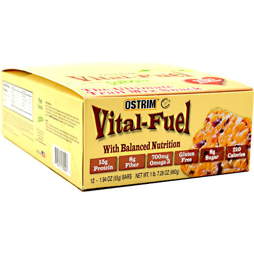 Ostrim Vital-Fuel Nutrition Bar, 1.94 oz x 12 Bars