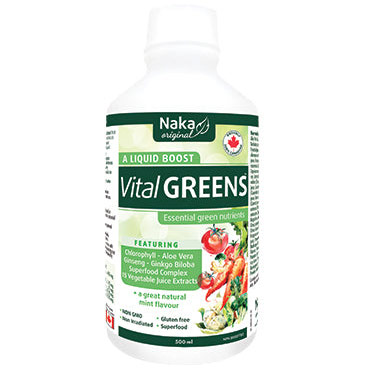 Vital Greens Liquid, Mint Flavor, 500 ml, Naka Herbs & Vitamins Ltd