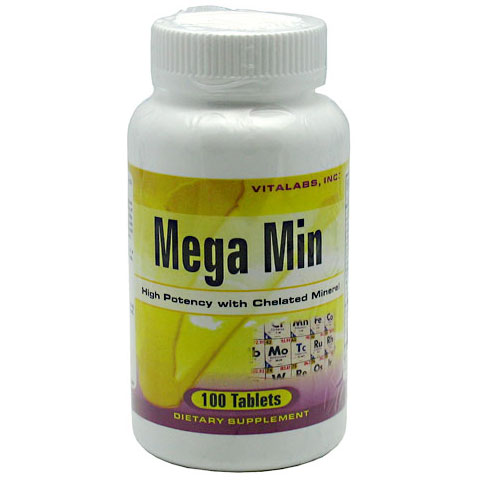 Vitalabs Vitalabs Chelated Mega Min, Multi-Minerals, 100 tablets