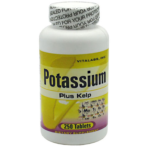 Vitalabs Vitalabs Potassium, Plus Kelp Gluconate, 250 tablets