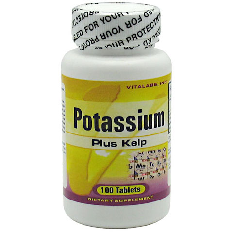 Vitalabs Vitalabs Potassium, Plus Kelp Gluconate, 100 tablets