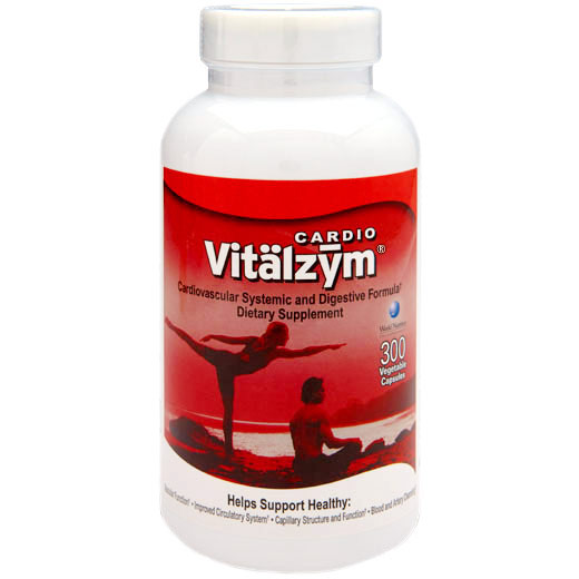 Vitalzym Cardio, Cardiovascular Systemic & Digestive Formula, 300 Vegetarian Capsules, World Nutrition