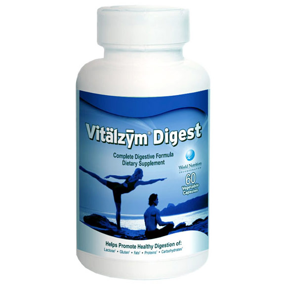 Vitalzym Digest, Complete Digestive Formula, 60 Vegetarian Capsules, World Nutrition