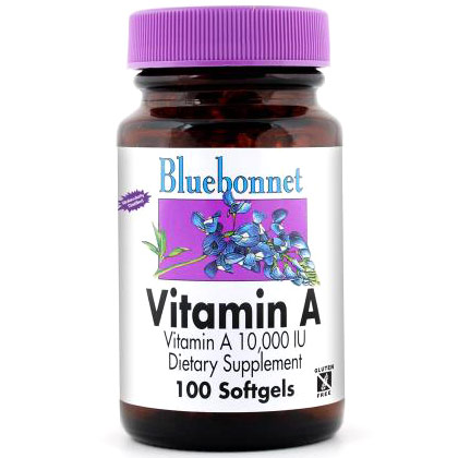 Vitamin A 10000 IU, 100 Softgels, Bluebonnet Nutrition