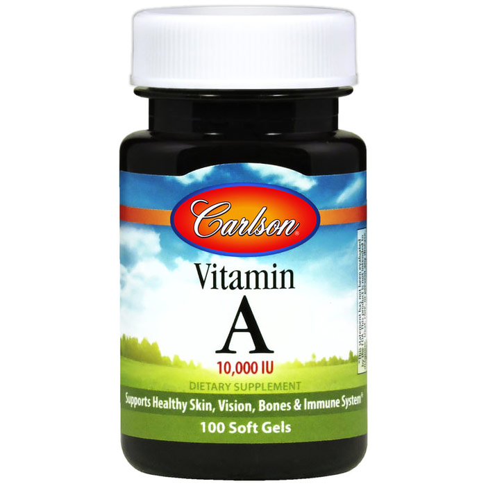 Carlson Laboratories Vitamin A Natural 10,000 IU 100 softgels, Carlson Labs