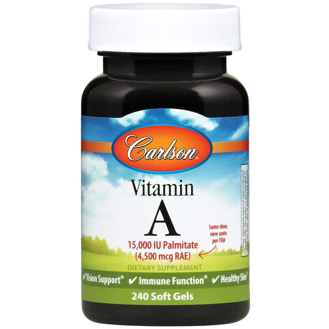 Carlson Laboratories Vitamin A Palmitate 15,000 IU 240 softgels, Carlson Labs