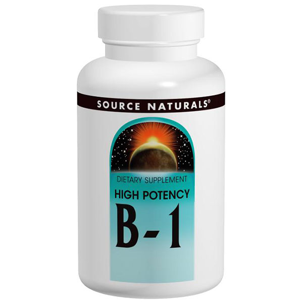 Vitamin B-1 (Vitamin B1) 500mg with Magnesium 100mg, 100 Tablets, Source Naturals