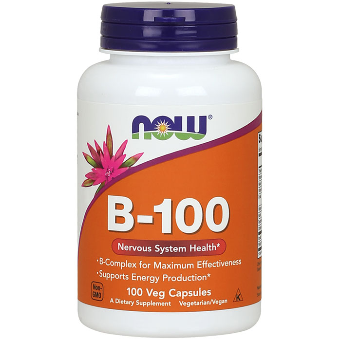 Vitamin B-100, Vitamin B Complex, 100 Vegetarian Capsules, NOW Foods