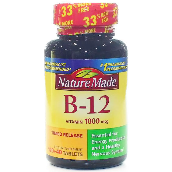 Nature Made Vitamin B-12 1000 mcg, Timed Release, 160 Tablets