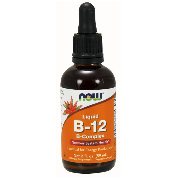 NOW Foods Vitamin B-12 Liquid, B12 Complex Liquid 2 oz, NOW Foods