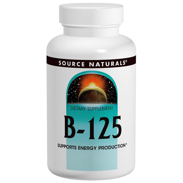 Vitamin B-125 B Complex Yeast Free 125mg 30 tabs from Source Naturals