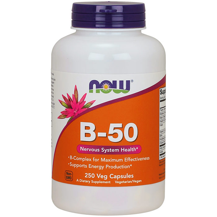 Vitamin B-50, Value Size, 250 Veg Capsules, NOW Foods