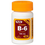 Vitamin B-6 100 mg, 100 Tablets, Watson Rugby