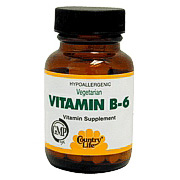 Vitamin B-6 50 mg 100 Tablets, Country Life