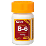 Vitamin B-6 50 mg, 100 Tablets, Watson Rugby