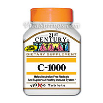 Vitamin C 1000 mg 110 Tablets, 21st Century Health Care