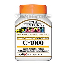 Vitamin C 1000 mg Prolonged Release 110 Tablets, 21st Century Health Care