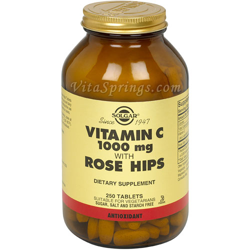 Vitamin C 1000 mg with Rose Hips, 250 Tablets, Solgar