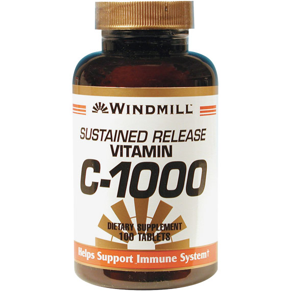 Vitamin C-1000 mg SR, 100 Tablets, Windmill Health Products