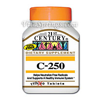 Vitamin C 250 mg 110 Tablets, 21st Century Health Care