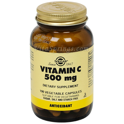 Vitamin C 500 mg, 100 Vegetable Capsules, Solgar