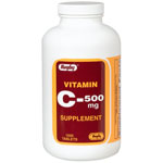 Vitamin C 500 mg, 1000 Tablets, Watson Rugby