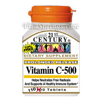 Vitamin C 500 mg Prolonged Release 110 Tablets, 21st Century Health Care