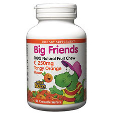 Natural Factors Vitamin C Big Friends Chewable Orange 90 Tablets, Natural Factors