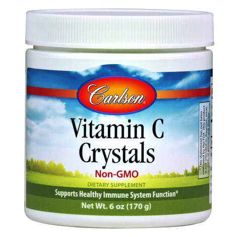 Vitamin C Crystals Non-GMO Powder, 35 oz (1000 g), Carlson Labs