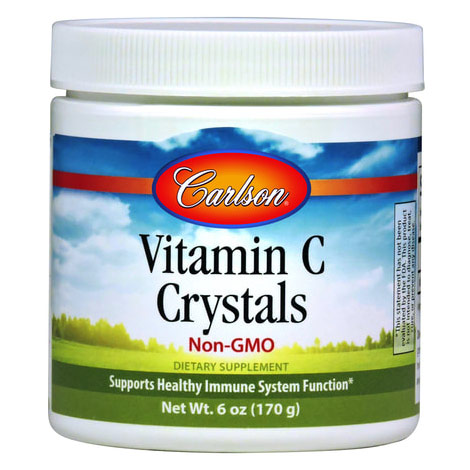 Vitamin C Crystals Non-GMO Powder, 6 oz (170 g), Carlson Labs