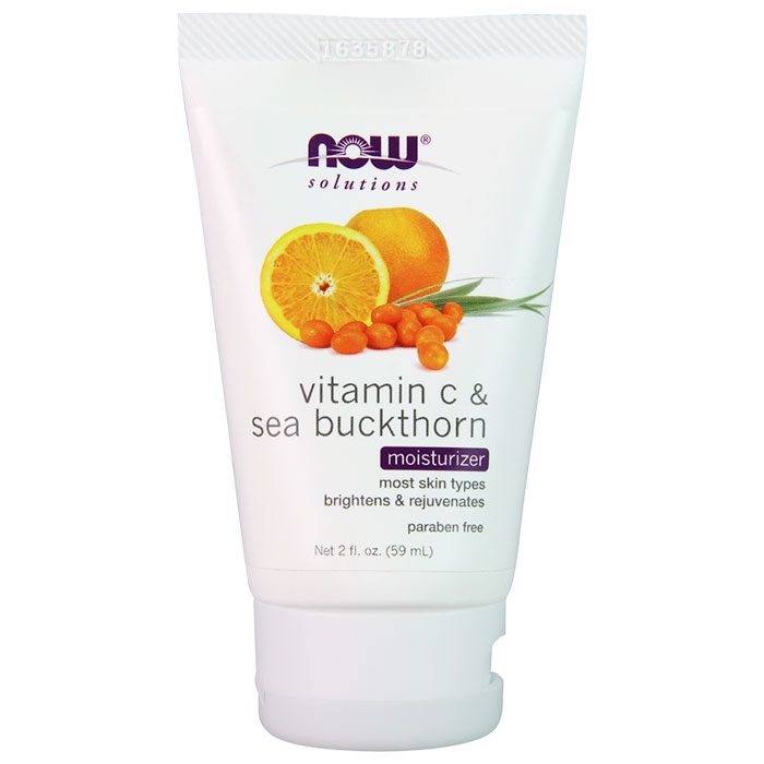 Vitamin C & Sea Buckthorn Moisturizer Cream, 2 oz, NOW Foods