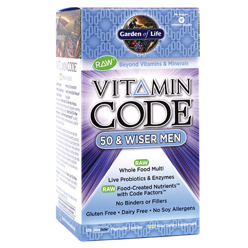 Vitamin Code, 50 & Wiser Mens Formula, 120 Veggie Caps, Garden of Life