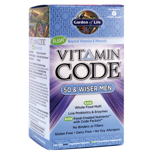 Vitamin Code, 50 & Wiser Mens Formula, 240 Veggie Caps, Garden of Life