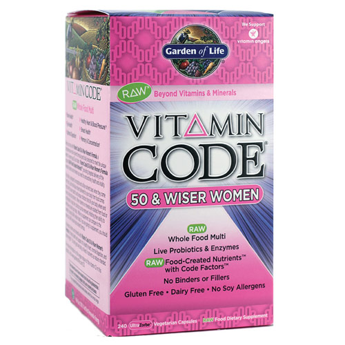 Vitamin Code, 50 & Wiser Womens Formula, 240 Veggie Caps, Garden of Life