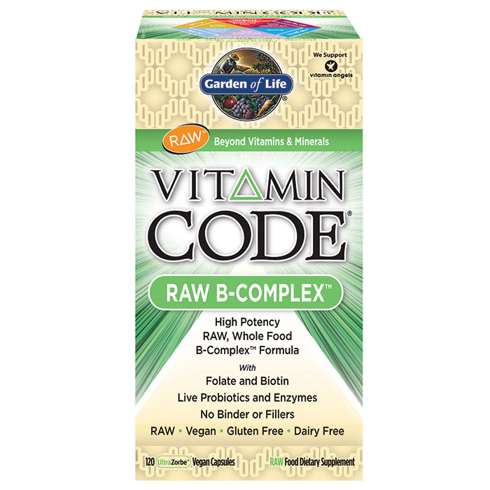 Vitamin Code RAW B-Complex, High Potency Whole Food, 120 Vegan Capsules, Garden of Life