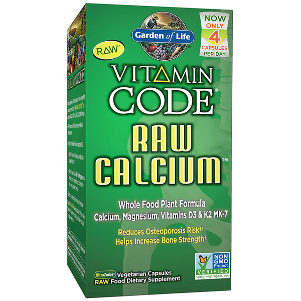 Vitamin Code, Raw Calcium, Whole Food Plant Form, 120 Vegetarian Capsules, Garden of Life