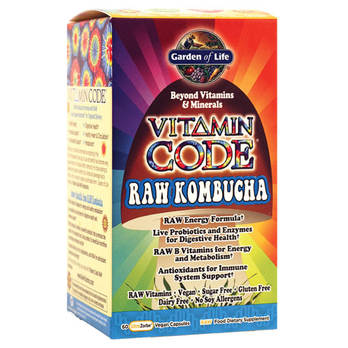 Vitamin Code, Raw Kombucha, 60 Vegan Caps, Garden of Life