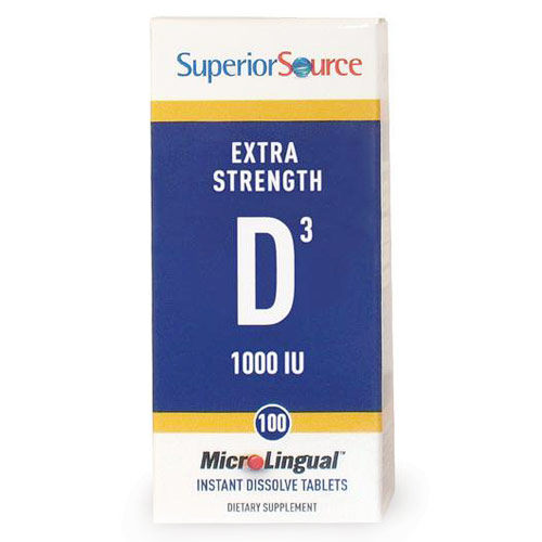 Vitamin D3 1000 IU, Extra Strength, 100 Instant Dissolve Tablets, Superior Source