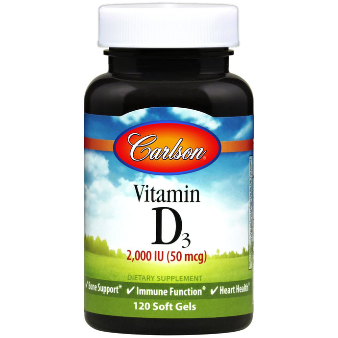 Vitamin D 2000 IU, 360 Softgels, Carlson Day of health 111 s