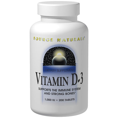 Vitamin D-3 1000 IU, 360 Capsules, Source Naturals