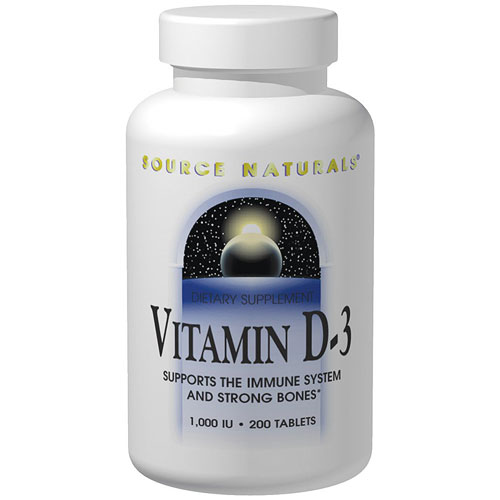 Vitamin D-3 1000 IU, 90 Capsules, Source Naturals