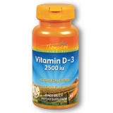 Vitamin D-3 2500 IU Chewable, Lemon, 90 Chews, Thompson Nutritional Products