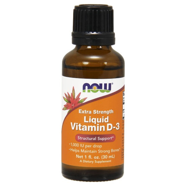 Vitamin D-3 Liquid Extra Strength, 1 oz, NOW Foods