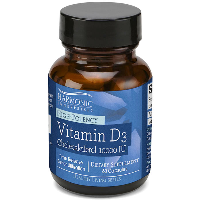 Vitamin D3 10000 IU, 60 Capsules, Harmonic Innerprizes