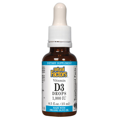 Vitamin D3 1000 IU Liquid, 0.5 oz, Natural Factors