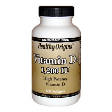 Vitamin D3 1200IU, 360 Softgels, Healthy Origins